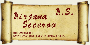 Mirjana Šećerov vizit kartica